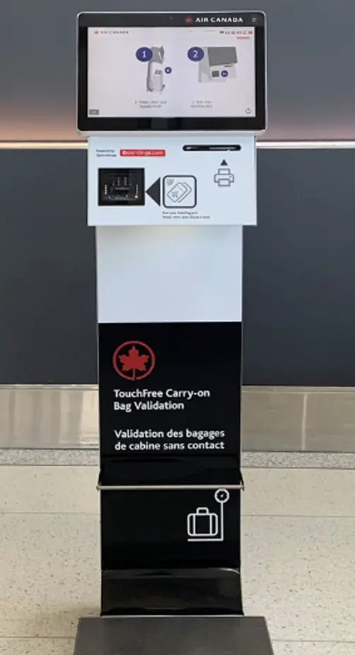Air Canada Touch Free Carry on checker