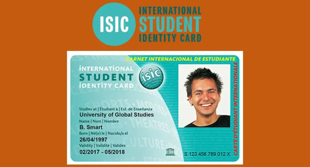 Sudent Airfare Discounts require a valid International Student Identity Card