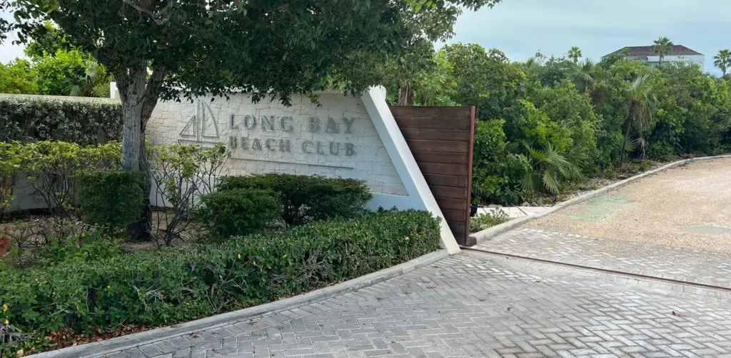 long bay beach club entrance - Turks and Caicos